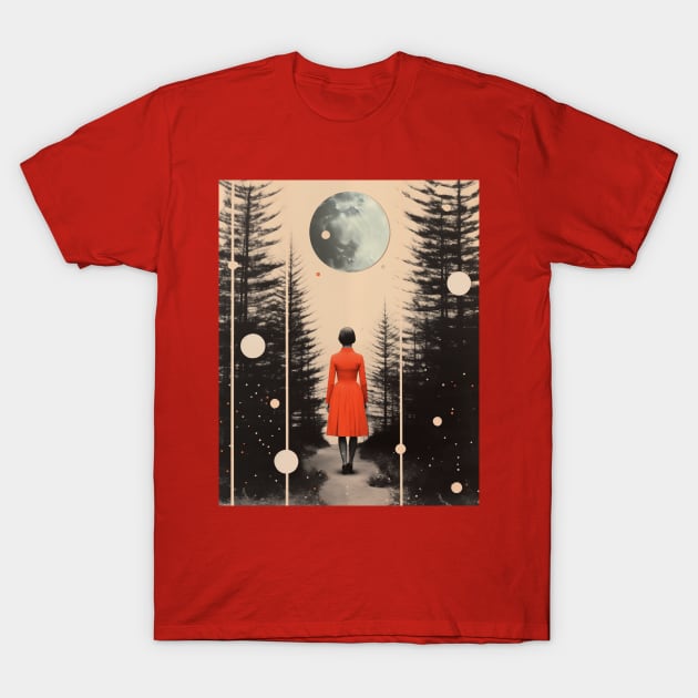 Make a mystical wish to the full moon (woman) T-Shirt by Porota Studio